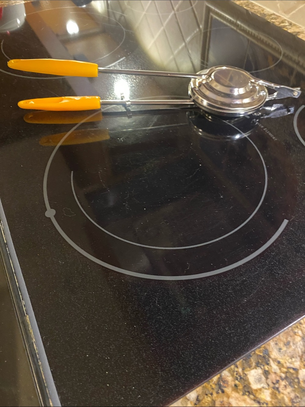 Stainless Steel Tea Infuser Tongs with Bright Yellow Handles
